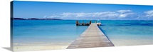 Jetty on the beach Mauritius