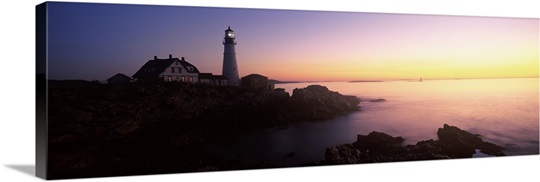 Lighthouse on the coast, Portland Head Lighthouse, Cape Elizabeth, Cumberland County, Maine,