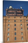 Low angle view of a baseball park, Oriole Park at Camden Yards, Baltimore, Maryland