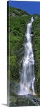 Low angle view of a waterfall, Bridal Veil Falls, Keystone Canyon, Alaska