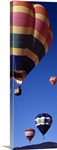 Low angle view of hot air balloons flying in the sky, Angel Fire, New Mexico