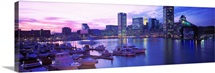 Maryland, Baltimore, Inner Harbor, sunset