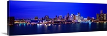 Michigan, Detroit, night