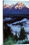 Mist over Snake River, sunrise light, Grand Teton National Park, Wyoming