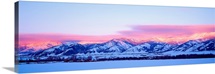 Montana, Bozeman, Bridger Mountains, sunset
