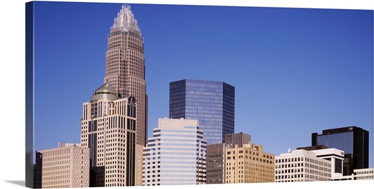 North Carolina, Charlotte, Low angle view of skyscrapers