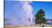 Old Faithful Geyser Erupting