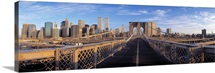 Pedestrian Walkway Brooklyn Bridge New York NY