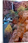 Red rock cliffs, Havasu Falls, Grand Canyon National Park, Arizona