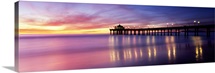 Reflection of a pier in water, Manhattan Beach Pier, Manhattan Beach, San Francisco, California