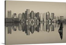 Reflection of buildings in water, Boston, Massachusetts