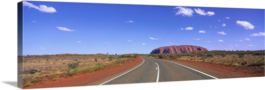 Road and Ayers Rock Australia