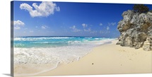 Rock formation on the coast, Cancun, Quintana Roo, Mexico