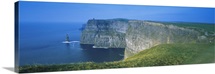 Rock formations at the coast, Cliffs Of Moher, The Burren, County Clare, Republic Of Ireland