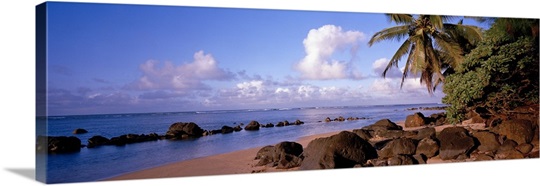 Rocks on the beach, Anini Beach, Kauai, Hawaii