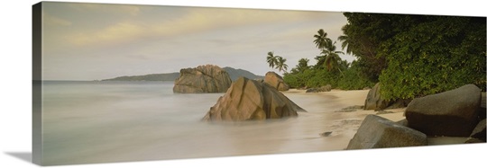 Rocks on the beach, La Digue Island, Seychelles
