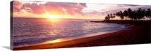 Sea at sunset, Honomalino Beach, Hawaii