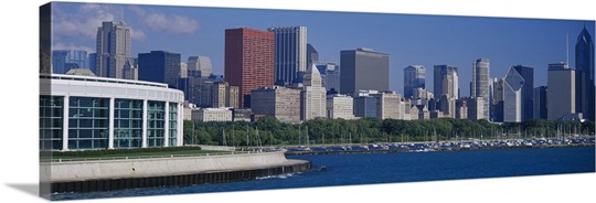 Skyscrapers at the waterfront, Shedd Aquarium, Chicago, Illinois