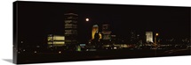 Skyscrapers in a city lit up at night Tulsa Oklahoma
