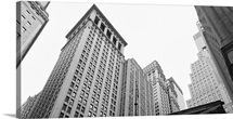 Skyscrapers in a city, Wall Street, Lower Manhattan, Manhattan, New York City, New York State,