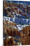 Snow Over Sandstone Formations