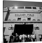Spectators entering a football stadium, Soldier Field, Lake Shore Drive, Chicago, Illinois,