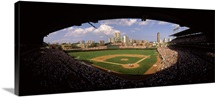 Spectators in a stadium, Wrigley Field, Chicago Cubs, Chicago, Cook County, Illinois