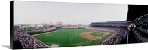 Spectators watching a baseball mach in a stadium Wrigley Field Chicago Cook County Illinois