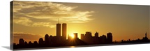 Sunrise Skyline New York City NY USA