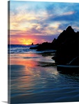 Sunset And Clouds Over Crescent Beach
