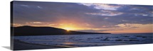 Sunset over a hill, Union Bay, Lake Superior, Upper Peninsula, Michigan