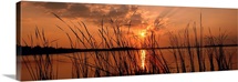 Sunset over a lake, Lake Travis, Austin, Texas