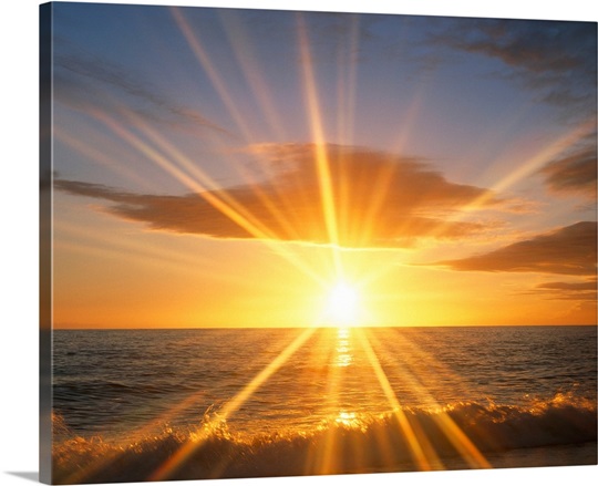 Sunset over the sea
