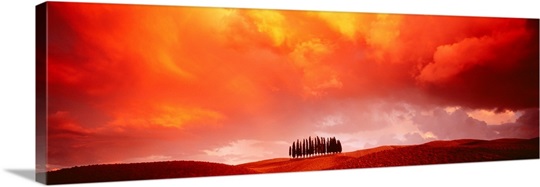 Sunset Tuscany Val d'Orcia Italy 
