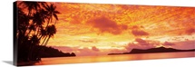 Tahiti, Huahine Island, sunset