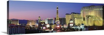 The Strip dusk Las Vegas NV