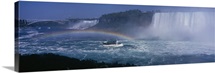 Tourboat near waterfalls, Niagara Falls, Ontario, Canada