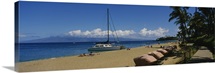 Tourists on the beach, Black Rock, Kaanapali Beach, Maui, Hawaii
