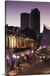 Tourists walking in the street, Bourbon Street, French Quarter, New Orleans, Louisiana