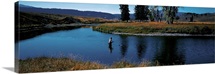 Trout fisherman Slough Creek Yellowstone National Park WY