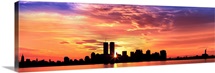 US, New York City, skyline, sunrise