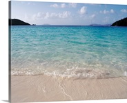 US Virgin Islands, St. John, Virgin Islands National Park, Panoramic view of Hawksnest Bay