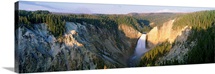 Water flowing from a waterfall, Lower Falls, Yellowstone National Park, Wyoming