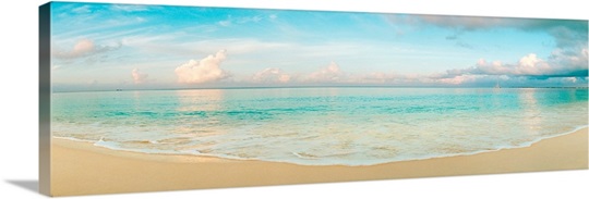 Waves on the beach Seven Mile Beach Grand Cayman Cayman Islands