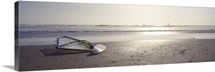 Windsurfing board on the beach, Jalama Beach, California,