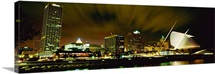 Wisconsin, Milwaukee, Milwaukee Art Museum at night