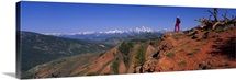 Wyoming, Grand Teton Park, hiker
