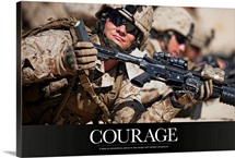 Military Motivational Poster: It takes an extraordinary person to face danger