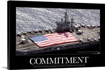 Military Poster: Personnel participate in a flag unfurling rehearsal