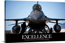 Motivational Poster: Air Force Poster: U.S. Air Force crew chiefs do pre-flight checks